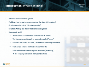 What is mining?